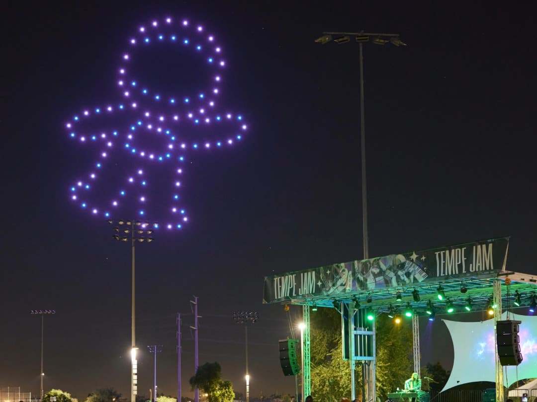 Tempe Jam drone light show for the City of Tempe, Arizona