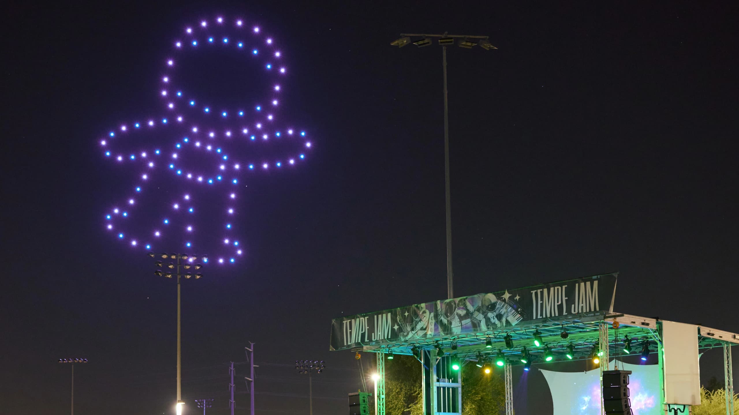 Tempe Jam drone light show for the City of Tempe, Arizona