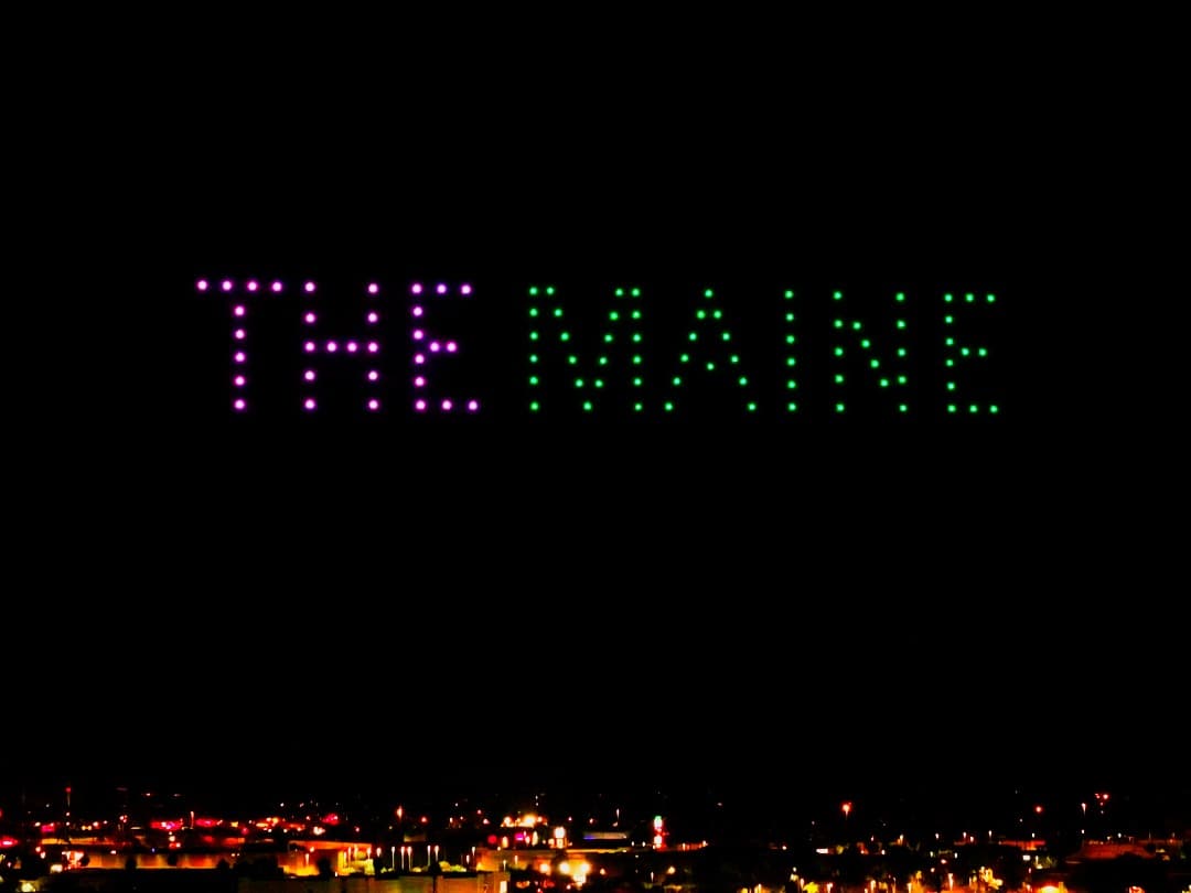 Album announcement drone light show for The Maine